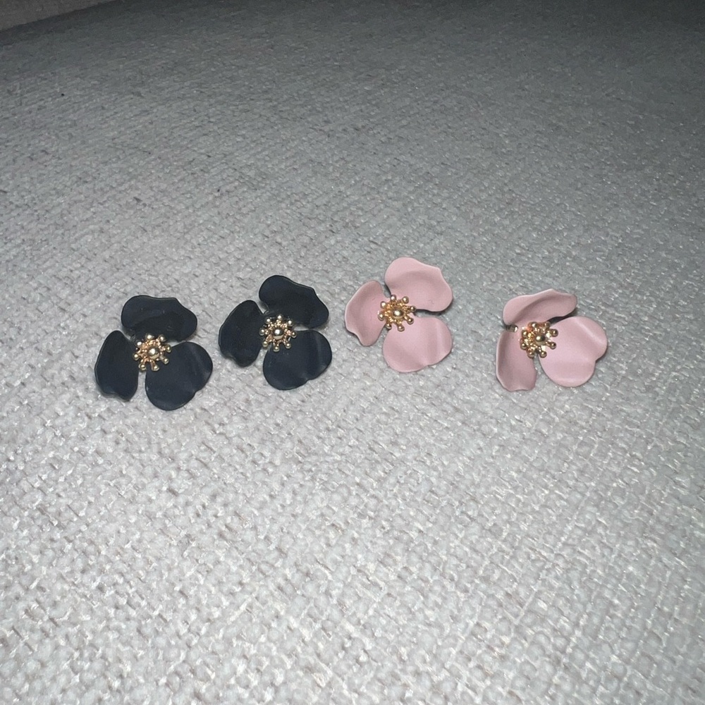 Anthropologie Flower Stud Earrings